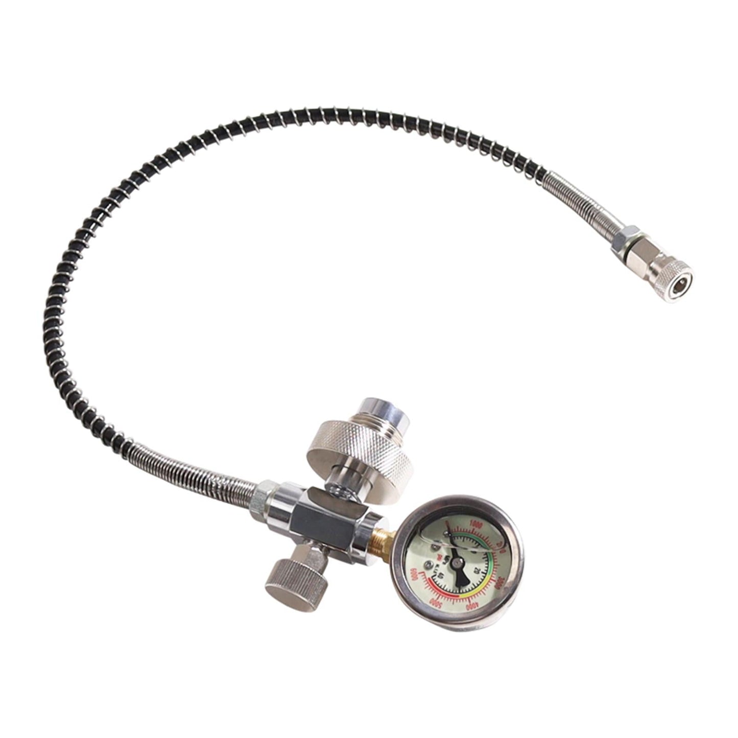 HubenPower DIN - V2 Refill System Connector with large pressure gauge - HubenPower