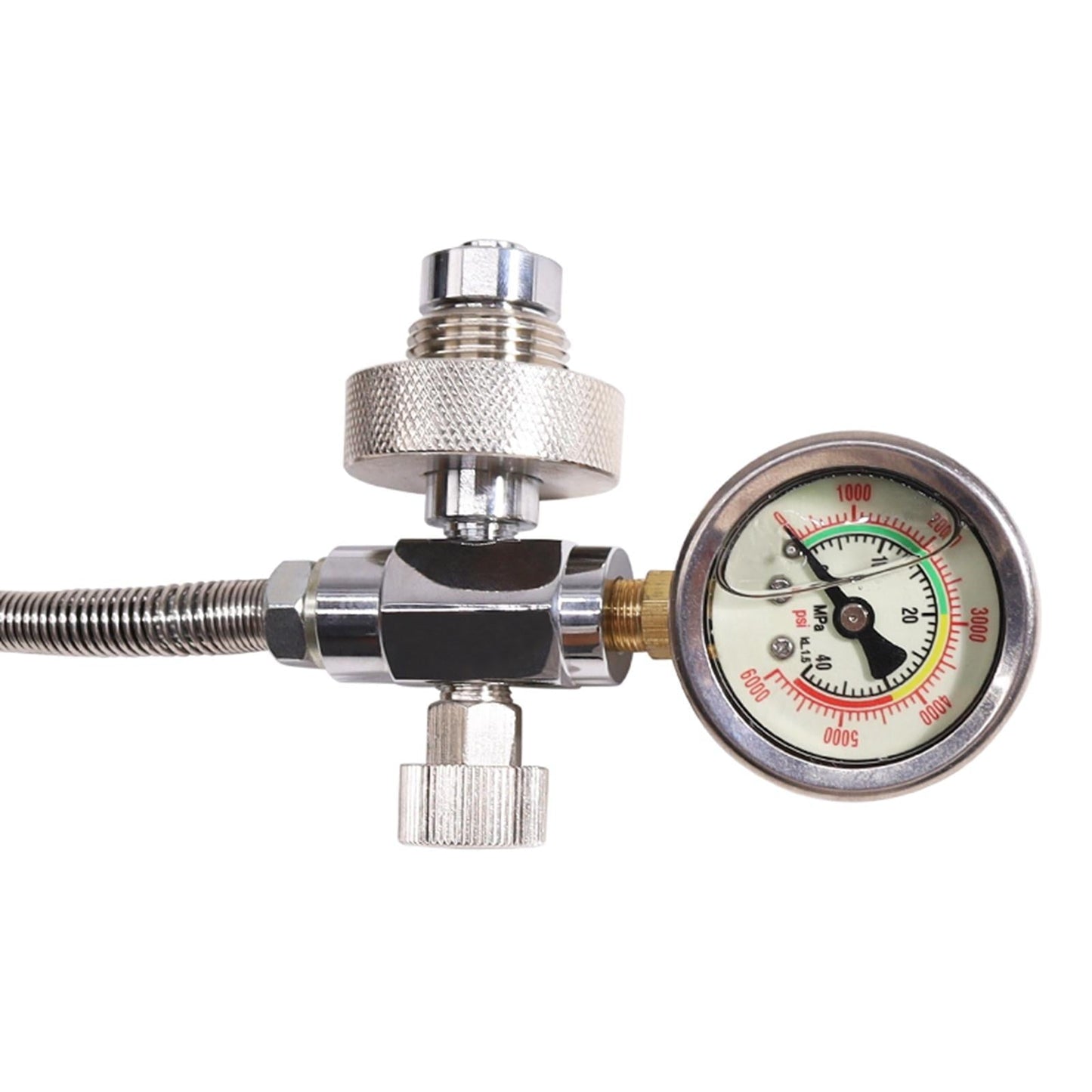 HubenPower DIN - V2 Refill System Connector with large pressure gauge - HubenPower