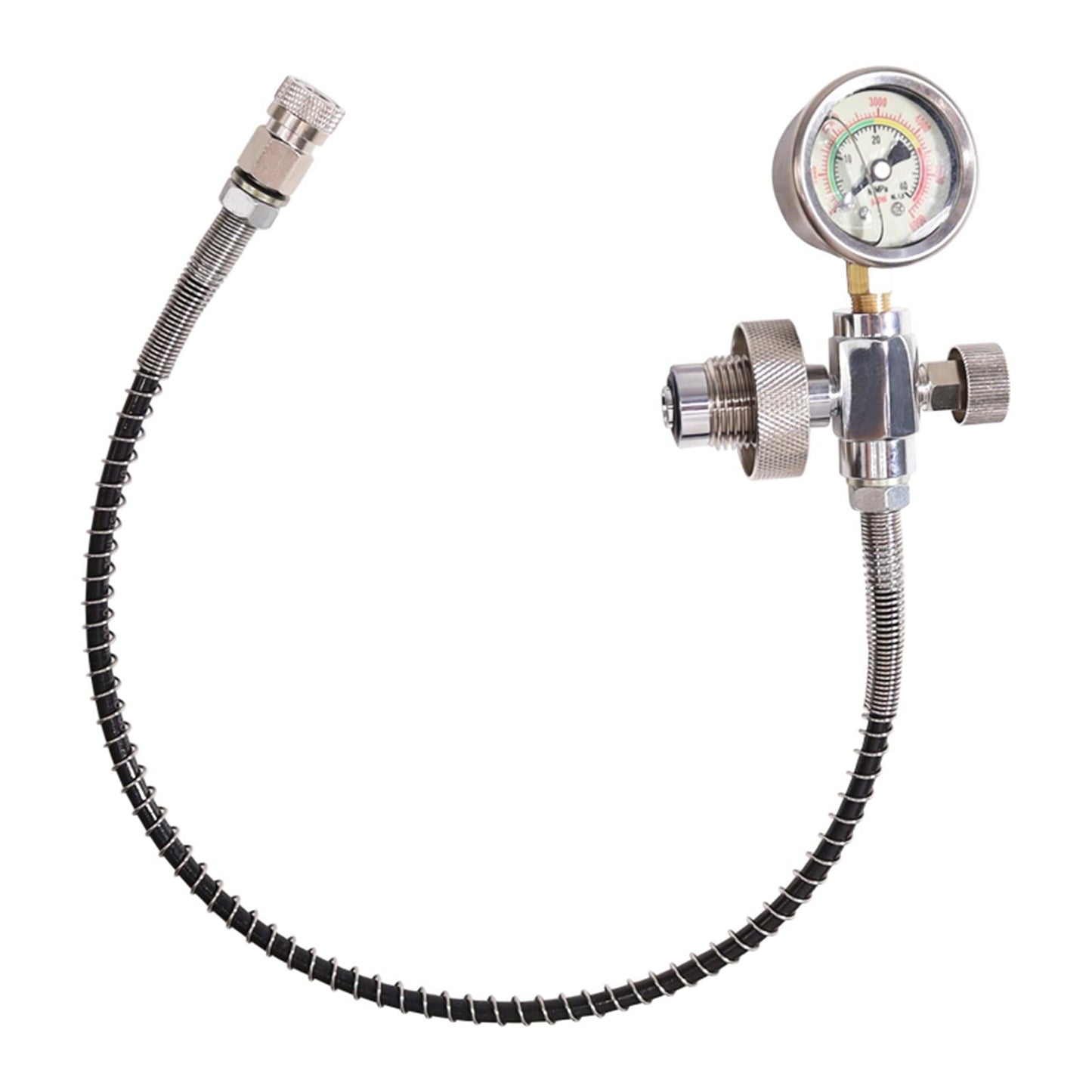 HubenPower DIN - V2 Refill System Connector with large pressure gauge - HubenPower