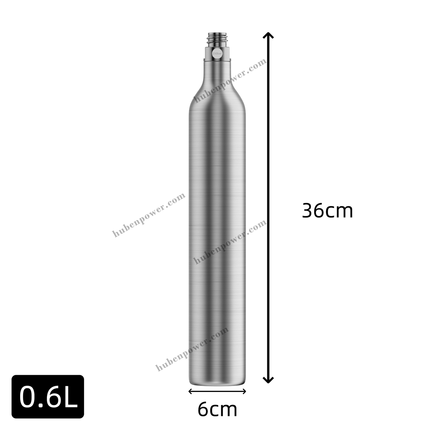 0.6L Soda pin Valve Cylinder CO2 Stream sparkling water makers for Soda Makers - HubenPower