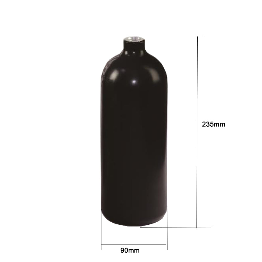 Customizable 48CI 3000PSI Paintball HPA Air Tank ALUMINUM COMPRESSED 0.8L AIR TANK - BLACK