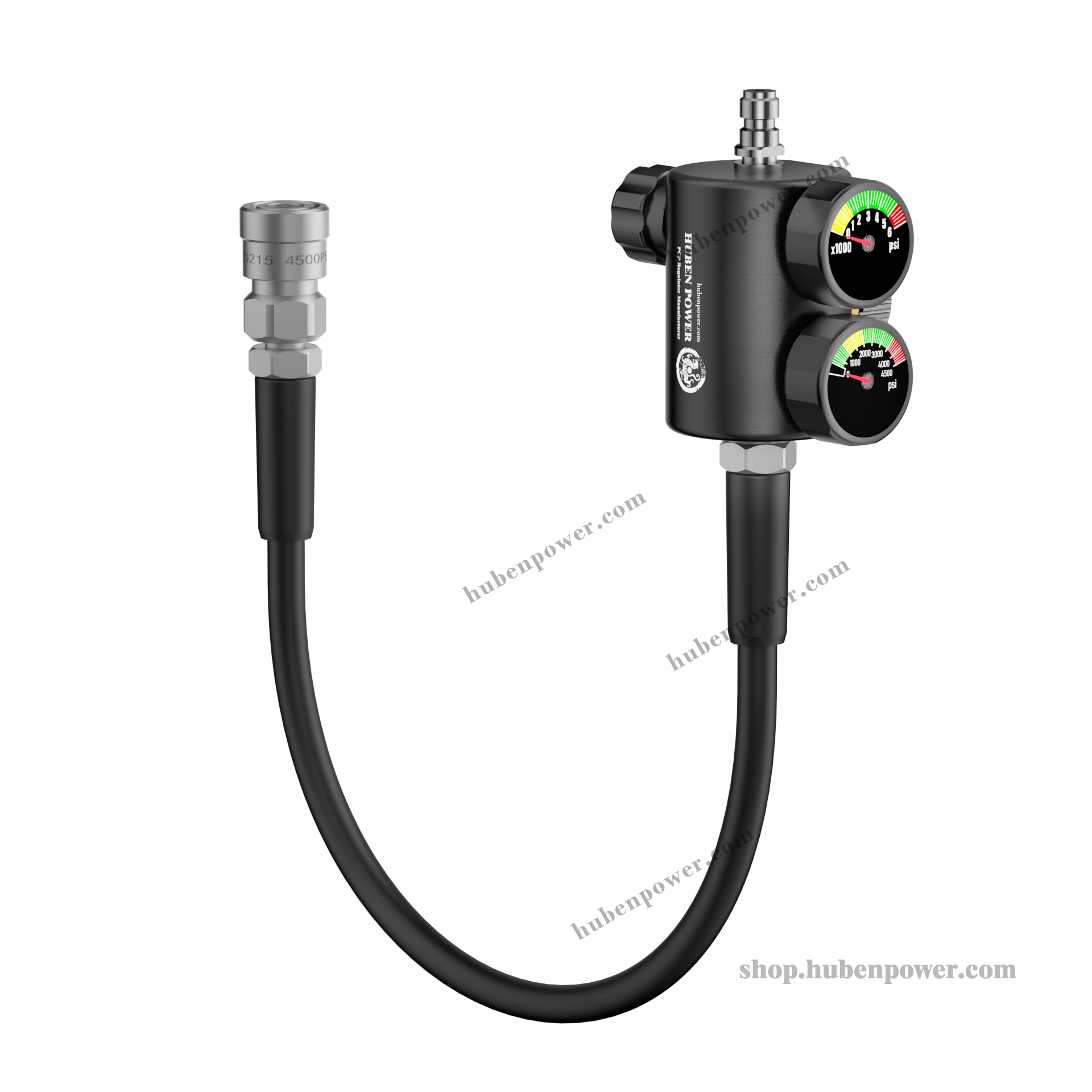 HubenPower Externally Adjustable Inline PCP Regulator with Hose - HubenPower